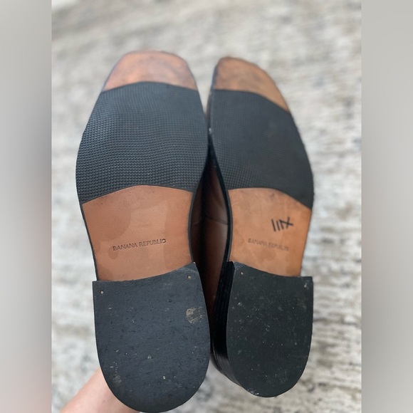 BANANA REPUBLIC Loafers Mens 11.5 M Brown Leather Slip On Shoe Dress Made Italy - Picture 6 of 9